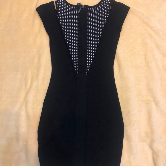 Guess by Marciano XS Black/White Bodycon Dress - Picture 2 of 4